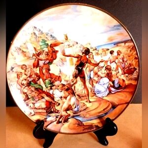 VINTAGE 9" Collector's Plate # 11 - Moses Smashes the Tablets by Yiannis Koutsis